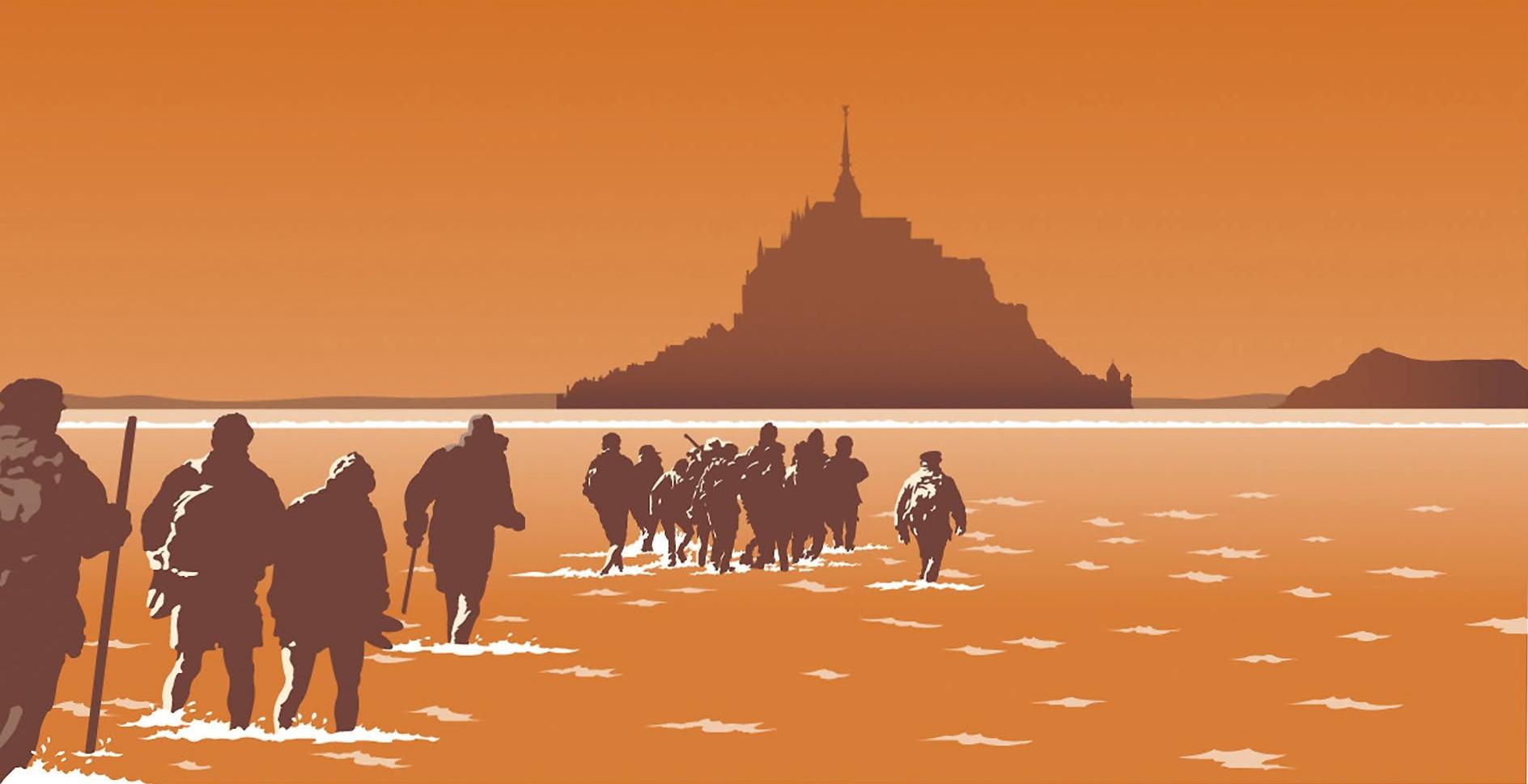 Photo du panneau : la baie du Mont-Saint-Michel